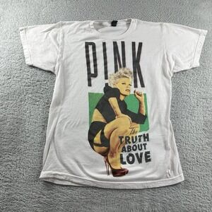 P!nk Tour Shirt Mens Medium Double Sided The Truth‎ About Love 2013